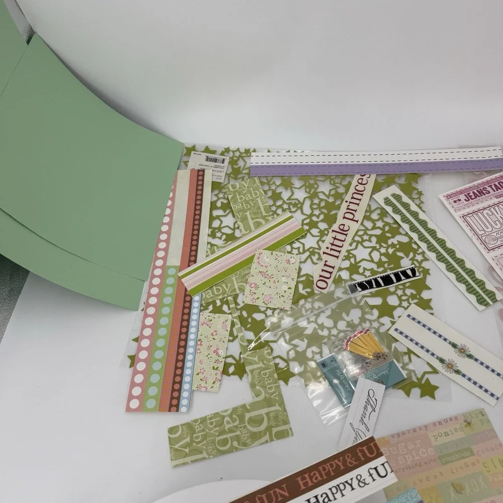 Large Mixed Lot Of‎ Scrapbooking Supplies-Paper Cardstock Embellishments Sticker